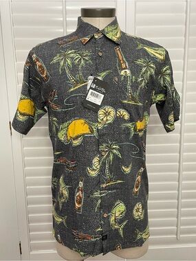 Salt Life Men's Short-Sleeve Tropical Polo - Black, Yellow, Green